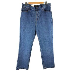 NWT Lauren Ralph Lauren Women's Classic Medium Wash Denim Straight Jeans Size 16